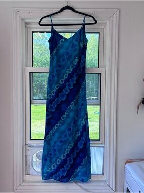 City Triangles Blue Floral Slip Maxi Dress